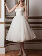 Strapless Sweetheart Tulle Backless Wedding Dress, WD0515