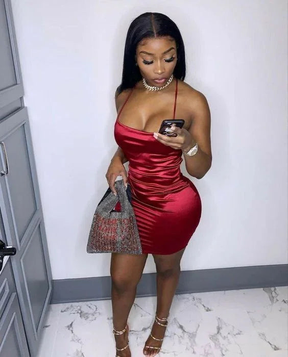 Fato para 18.º Aniversário Vestido Justo Sexy para Baile de Finalistas Y414