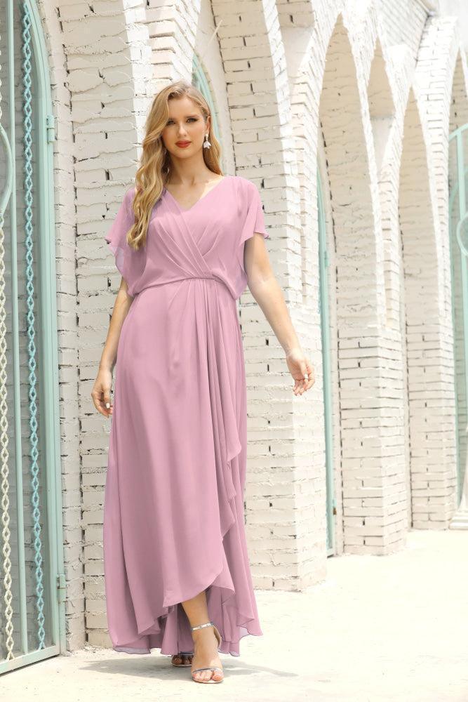 Numbersea  Mother of The Bride Dresses Plus Size V-Neck Floor Length Formal Prom Dress for Wedding Guest 28020