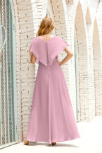 Numbersea  Mother of The Bride Dresses Plus Size V-Neck Floor Length Formal Prom Dress for Wedding Guest 28020