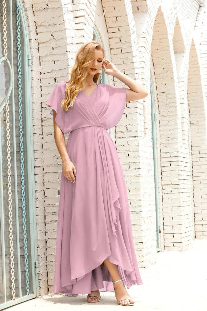 Numbersea  Mother of The Bride Dresses Plus Size V-Neck Floor Length Formal Prom Dress for Wedding Guest 28020