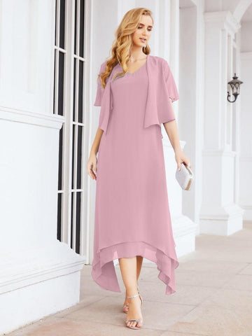 Numbersea Two-Piece A-line Mother of The Bride Dress Formal Party Gown Dress 28073