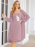 Vestidos de noiva para mãe da noiva Numbersea com aplicações de renda para convidados de casamento 28066 