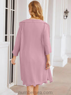 Vestidos para mãe da noiva Numbersea Vestido de baile Vestido casual plissado 28065 