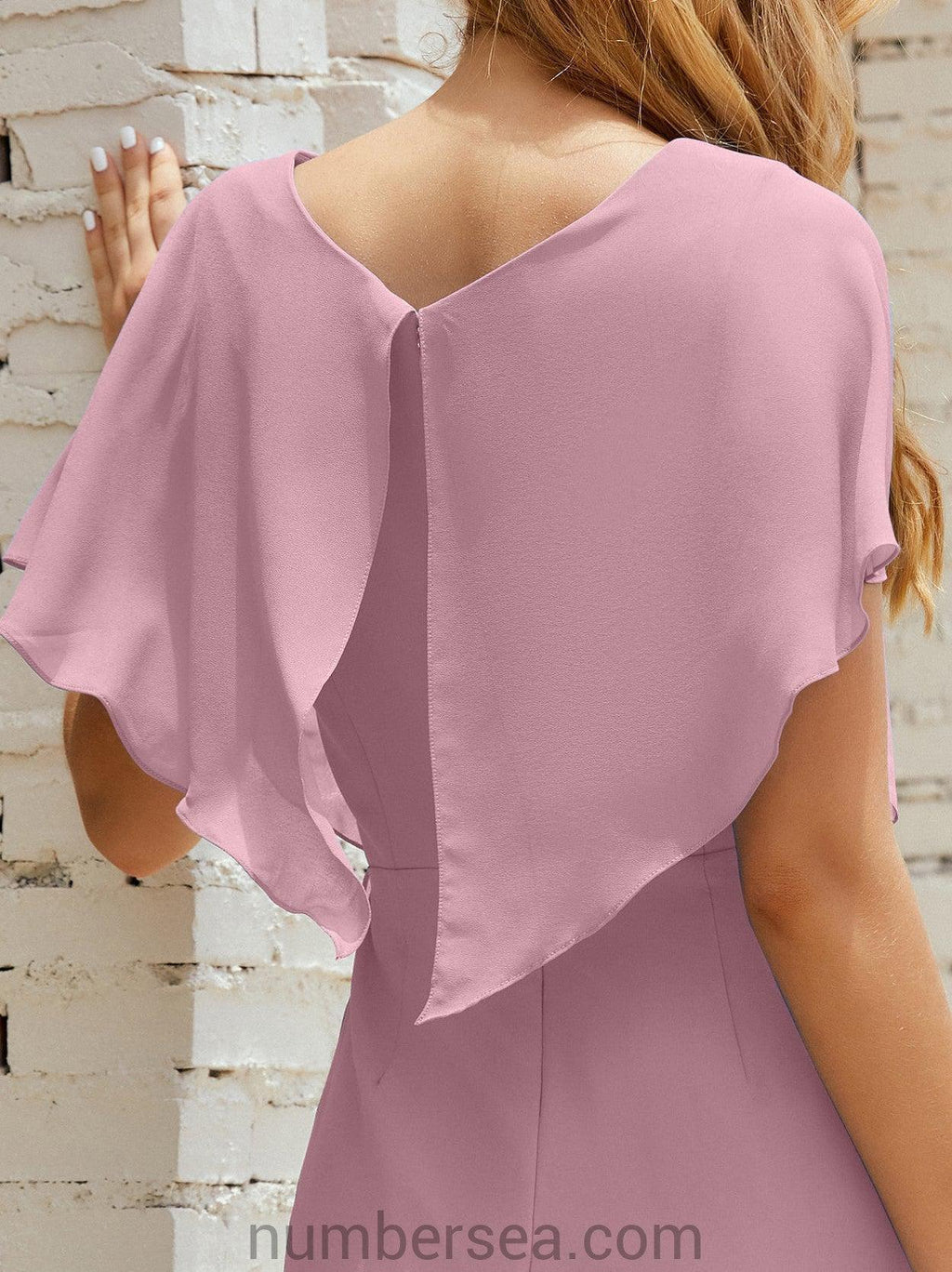 Vestidos de Baile de Regreso a Casa Sin Mangas Largo a la Rodilla Modelo 28021