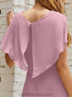 Vestidos de Baile de Regreso a Casa Sin Mangas Largo a la Rodilla Modelo 28021