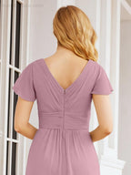 Vestidos de cerimónia de baile Numbersea para mãe da noiva, mangas curtas, vestido de madrinha 28047 