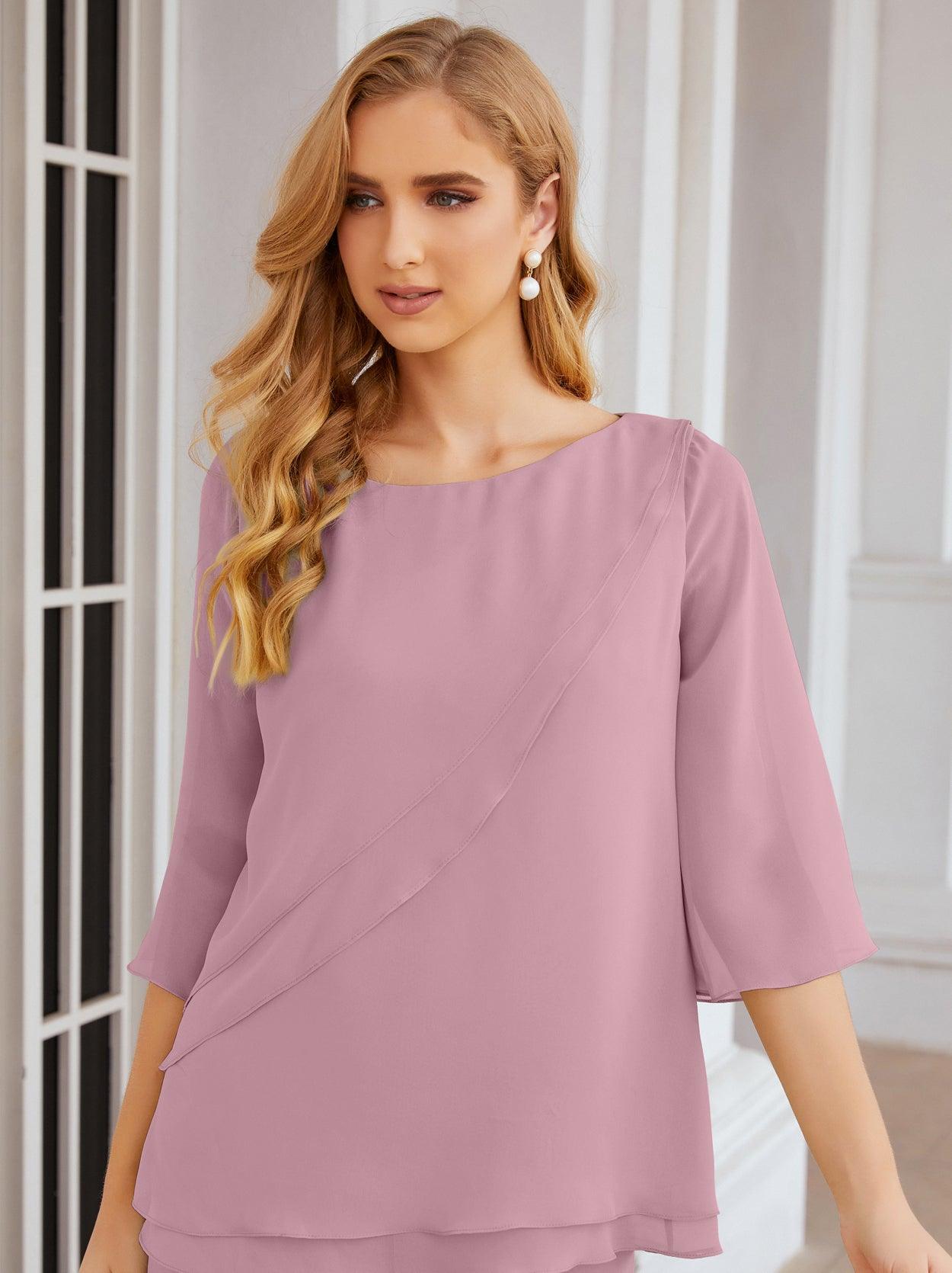 Vestido elegante de 2 peças para mãe da noiva Numbersea, tamanho grande, com folhos, camadas, roupão prateado 28064 