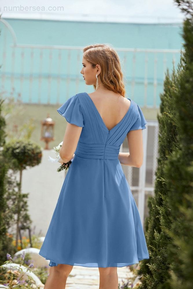 Knie langes Homecoming-Kleid Formell Cocktail Abschlussballkleid 28013
