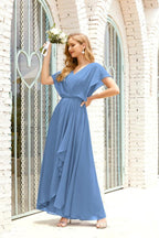 Numbersea  Mother of The Bride Dresses Plus Size V-Neck Floor Length Formal Prom Dress for Wedding Guest 28020