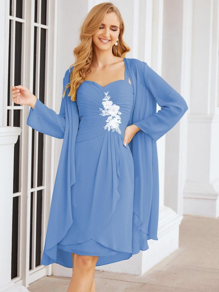 Vestidos de noiva para mãe da noiva Numbersea com aplicações de renda para convidados de casamento 28066 