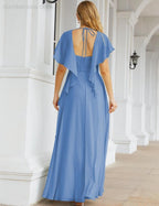 Numbersea Bridesmaid Dresses Backless Formal Prom Gowns for Evening Party Mother of The Bride Dress 28040