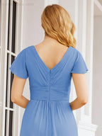 Vestidos de cerimónia de baile Numbersea para mãe da noiva, mangas curtas, vestido de madrinha 28047 