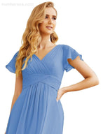 Vestidos de cerimónia de baile Numbersea para mãe da noiva, mangas curtas, vestido de madrinha 28047 