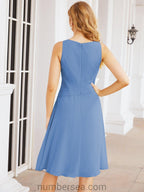 Vestidos para mãe da noiva Numbersea Vestido de baile Vestido casual plissado 28065 