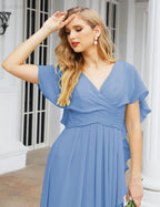 Numbersea Bridesmaid Dresses Backless Formal Prom Gowns for Evening Party Mother of The Bride Dress 28040