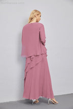 Mother of Bride Dresses with Open Front Lightweight Cardigan Formal Prom Gown  28081