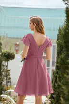 Knie langes Homecoming-Kleid Formell Cocktail Abschlussballkleid 28013