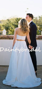 Abito da Sposa Lungo a Due Pezzi con Spacco Laterale Pretty Straight Simple, DB10740