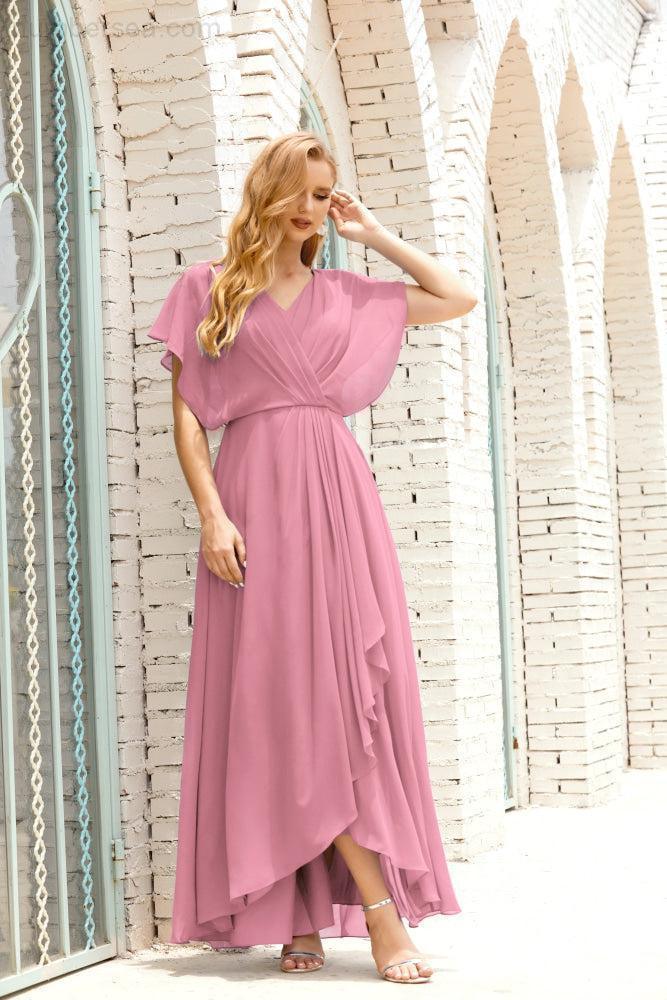 Numbersea  Mother of The Bride Dresses Plus Size V-Neck Floor Length Formal Prom Dress for Wedding Guest 28020