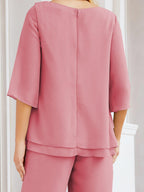 Vestido elegante de 2 peças para mãe da noiva Numbersea, tamanho grande, com folhos, camadas, roupão prateado 28064 