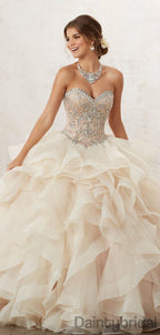 Robe de mariée A-line en organza Sweetheart, Robe de bal. DB10162