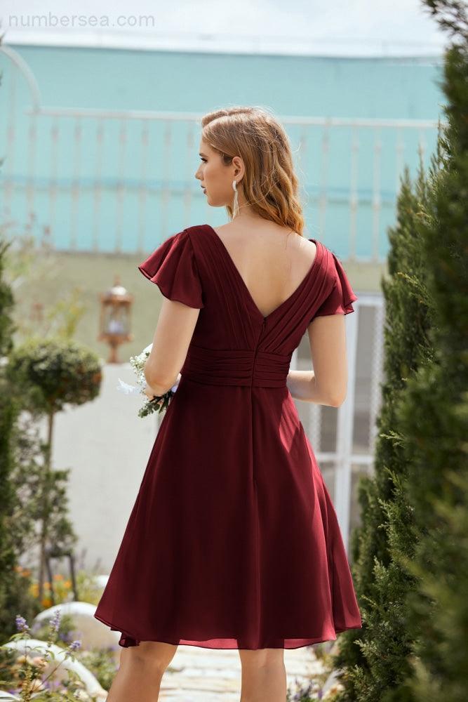Knie langes Homecoming-Kleid Formell Cocktail Abschlussballkleid 28013