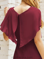 Vestidos de Baile de Regreso a Casa Sin Mangas Largo a la Rodilla Modelo 28021