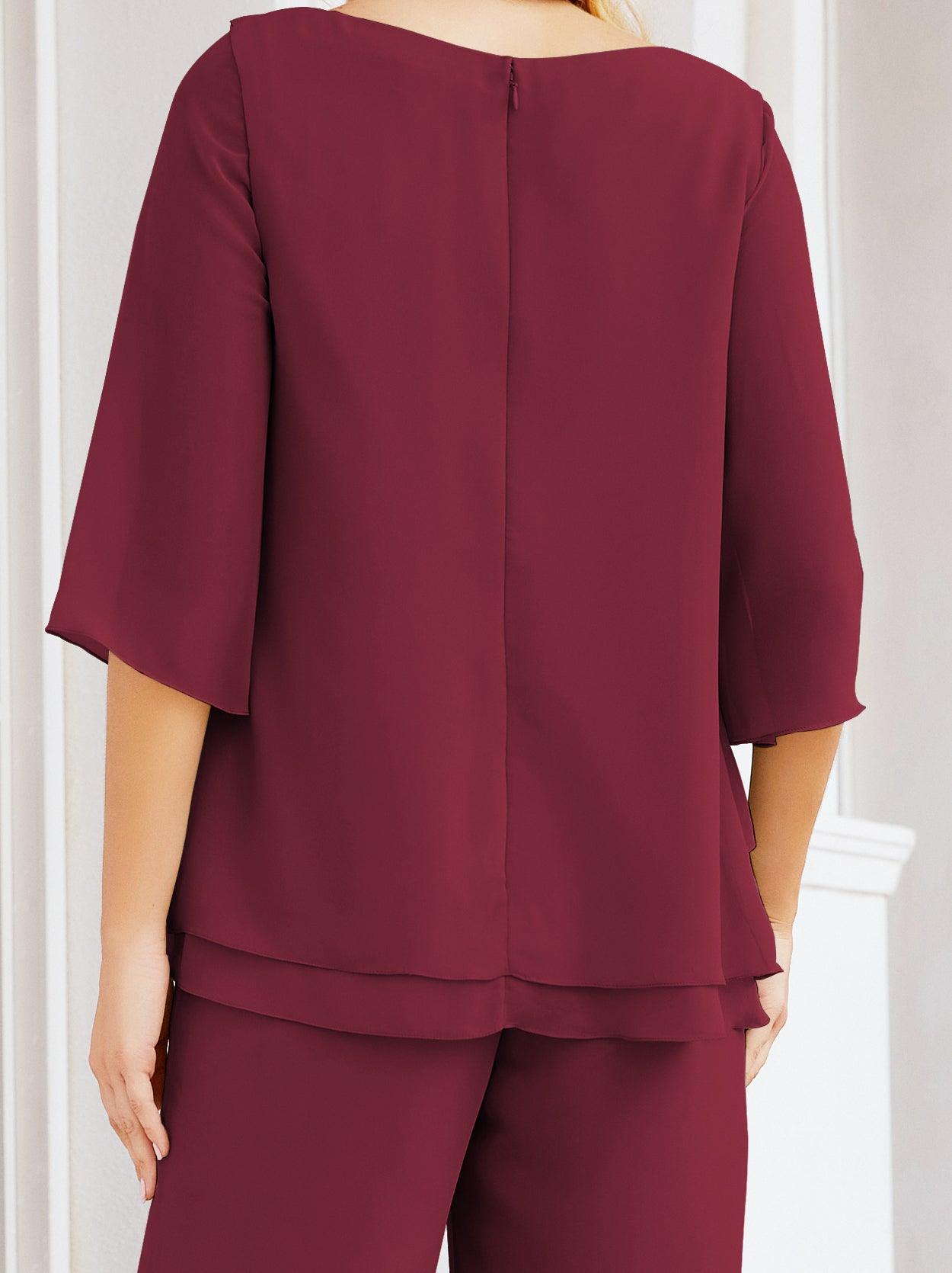 Vestido elegante de 2 peças para mãe da noiva Numbersea, tamanho grande, com folhos, camadas, roupão prateado 28064 