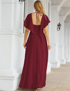 Numbersea Bridesmaid Dresses Backless Formal Prom Gowns for Evening Party Mother of The Bride Dress 28040