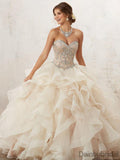 Robe de mariée A-line en organza Sweetheart, Robe de bal. DB10162