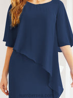 Vestido de festa formal comprido Numbersea com capa e folhos 28026 