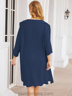 Vestidos para mãe da noiva Numbersea Vestido de baile Vestido casual plissado 28065 