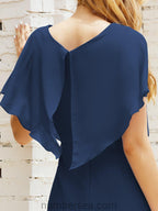 Vestidos de Baile de Regreso a Casa Sin Mangas Largo a la Rodilla Modelo 28021
