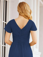 Vestidos de cerimónia de baile Numbersea para mãe da noiva, mangas curtas, vestido de madrinha 28047 