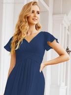 Vestidos de cerimónia de baile Numbersea para mãe da noiva, mangas curtas, vestido de madrinha 28047 