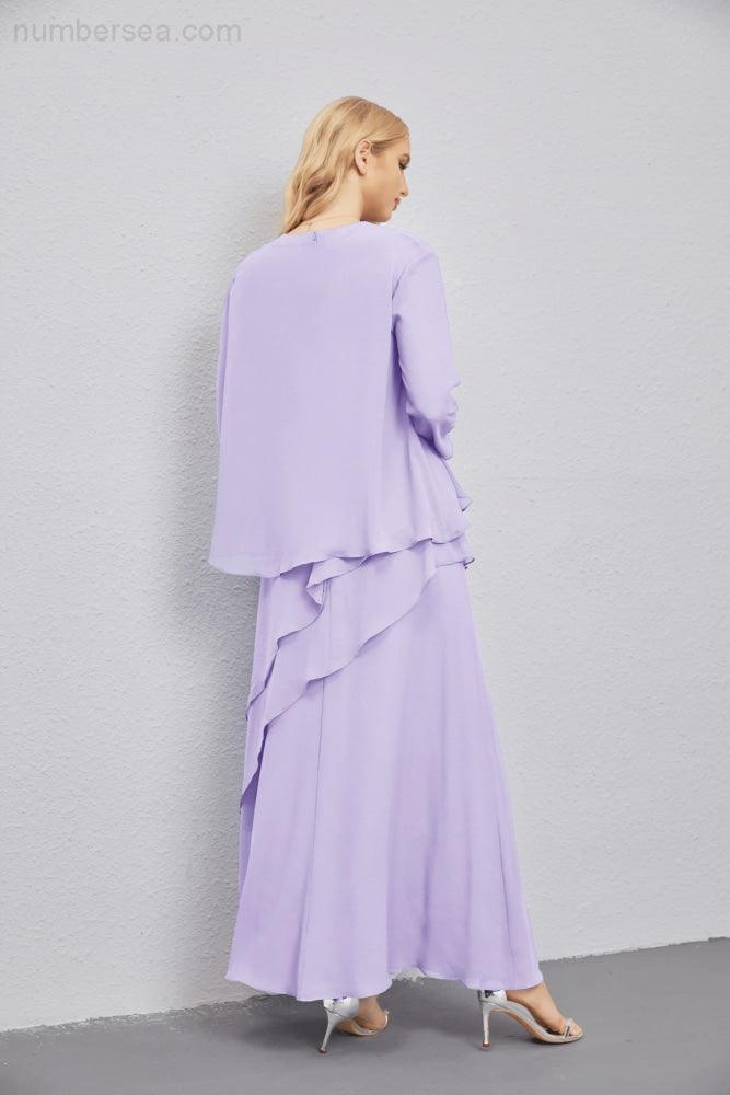 Mother of Bride Dresses with Open Front Lightweight Cardigan Formal Prom Gown  28081