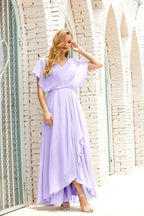 Numbersea  Mother of The Bride Dresses Plus Size V-Neck Floor Length Formal Prom Dress for Wedding Guest 28020