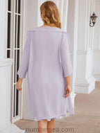 Vestidos para mãe da noiva Numbersea Vestido de baile Vestido casual plissado 28065 