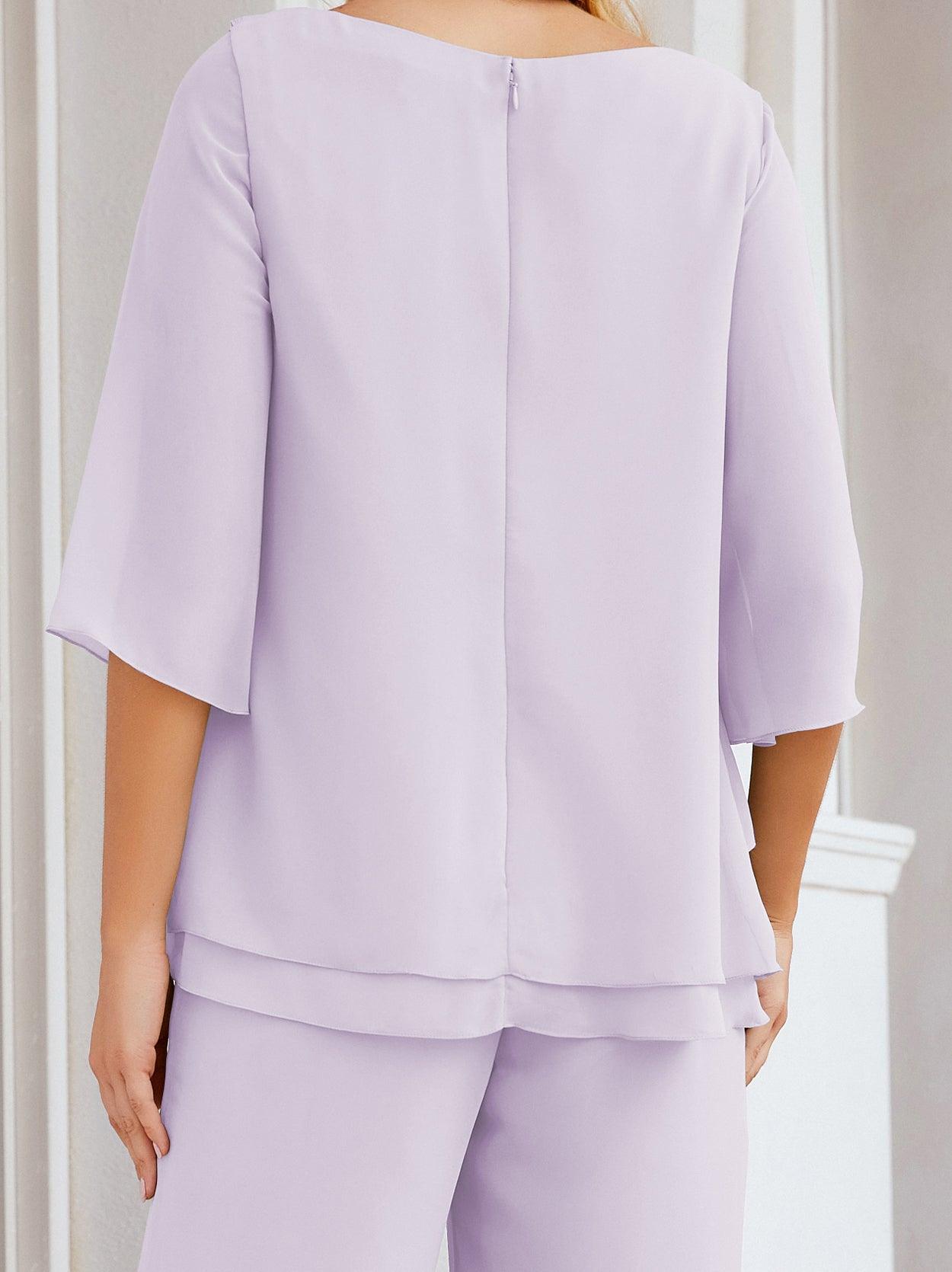 Vestido elegante de 2 peças para mãe da noiva Numbersea, tamanho grande, com folhos, camadas, roupão prateado 28064 