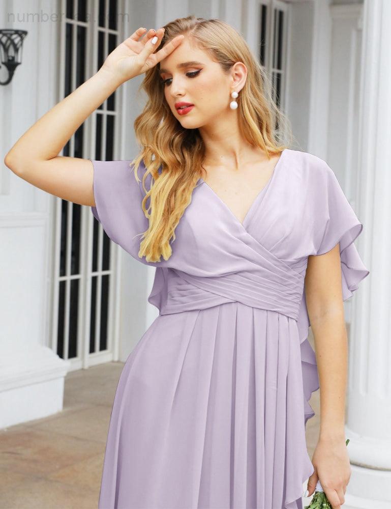 Numbersea Bridesmaid Dresses Backless Formal Prom Gowns for Evening Party Mother of The Bride Dress 28040