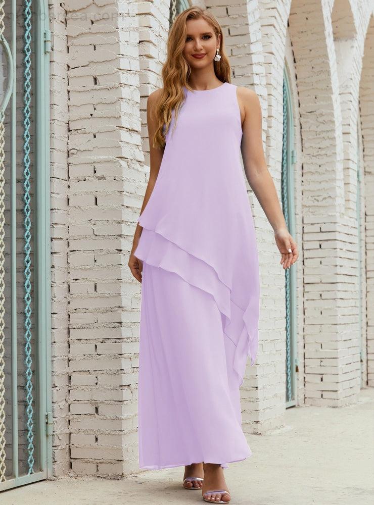 Vestidos longos de chiffon plus size para mãe da noiva, vestido formal de madrinha de casamento, 28019 