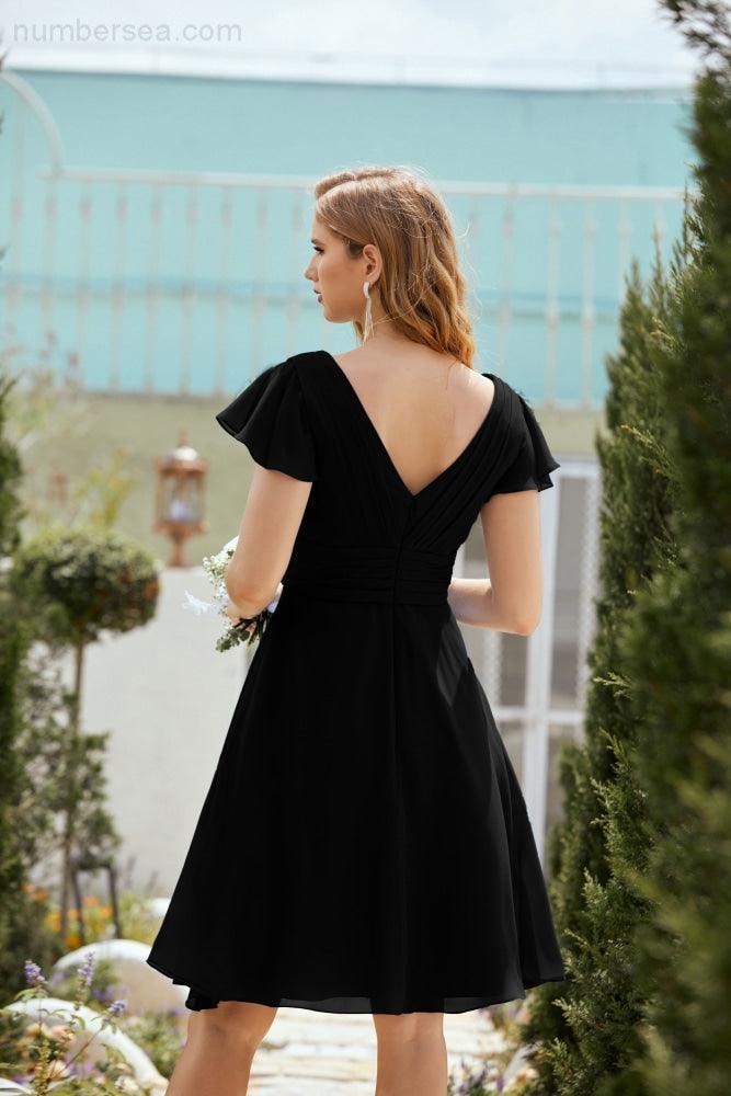 Knie langes Homecoming-Kleid Formell Cocktail Abschlussballkleid 28013