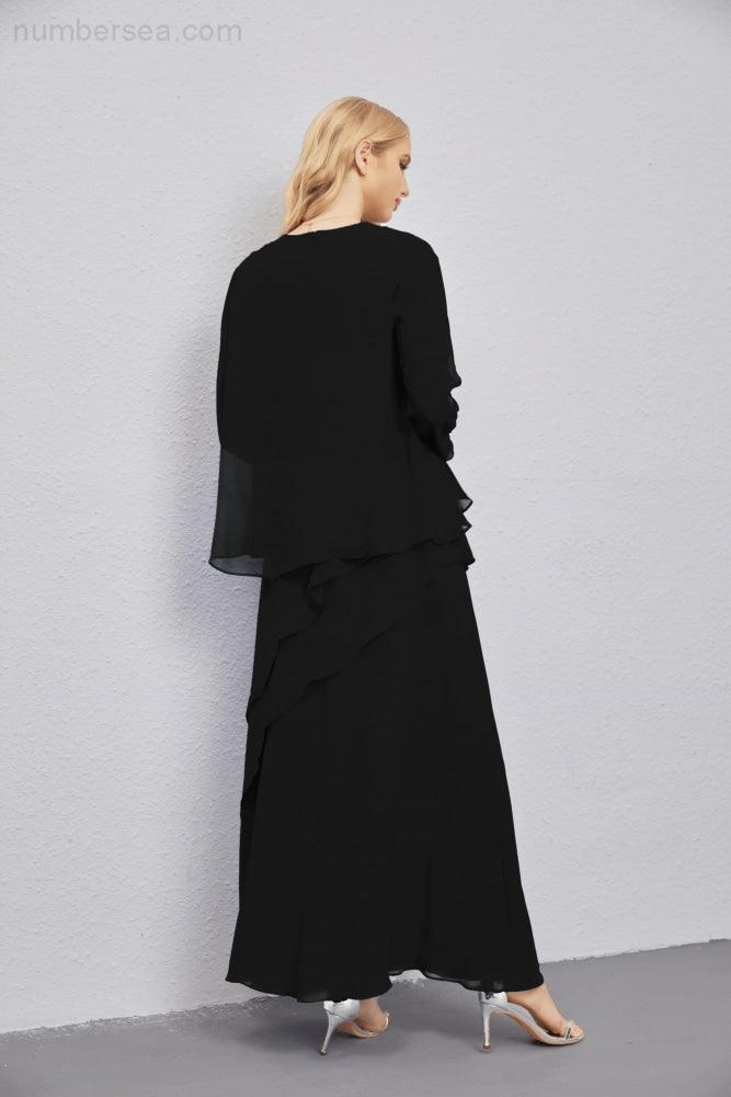 Mother of Bride Dresses with Open Front Lightweight Cardigan Formal Prom Gown  28081