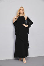Mother of Bride Dresses with Open Front Lightweight Cardigan Formal Prom Gown  28081