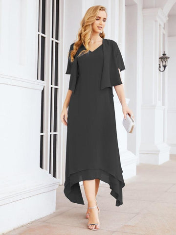 Numbersea Two-Piece A-line Mother of The Bride Dress Formal Party Gown Dress 28073