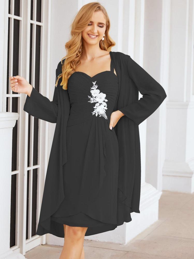 Vestidos de noiva para mãe da noiva Numbersea com aplicações de renda para convidados de casamento 28066 