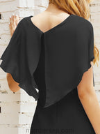 Vestidos de Baile de Regreso a Casa Sin Mangas Largo a la Rodilla Modelo 28021