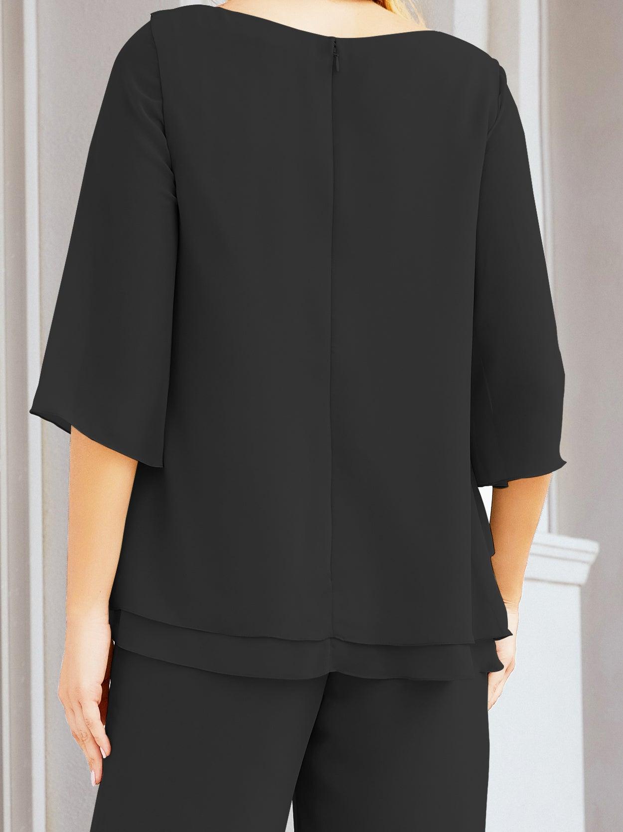 Vestido elegante de 2 peças para mãe da noiva Numbersea, tamanho grande, com folhos, camadas, roupão prateado 28064 