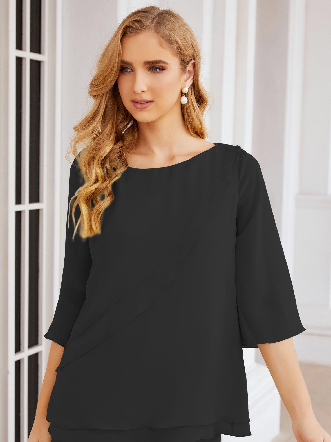 Vestido elegante de 2 peças para mãe da noiva Numbersea, tamanho grande, com folhos, camadas, roupão prateado 28064 